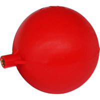 4.5" Red Poly Plastic Ball Float (Brass Insert)