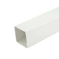 65mm Square Downpipe 4 metre Downpipe - White