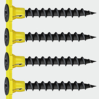 3.5x50mm Collated Bugle Drywall Screws (Box of 1000) - Black Phosphate