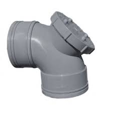 110mm Push Fit 90' Double Socket Access Bend - Grey