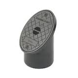 110mm Underground Oval (45') Rodding Eye - Black