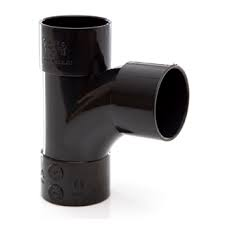 50mm Solvent Weld Waste Swept Tee - Black