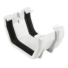 117mm Square Line Union Bracket - White