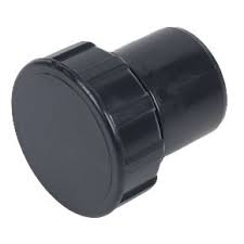 50mm Solvent Weld Waste External Screwed Access Plug - Black