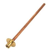 15mm Brass/Copper to 1/2" Hose Union Wallplate Flange (c/w 350mm Tube)