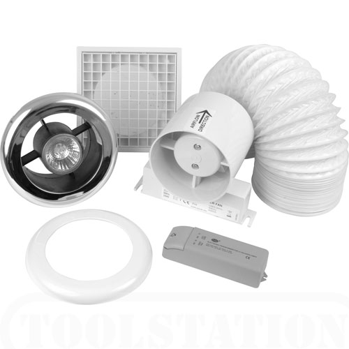 100mm (4") Inline Shower Fan Light Kit
