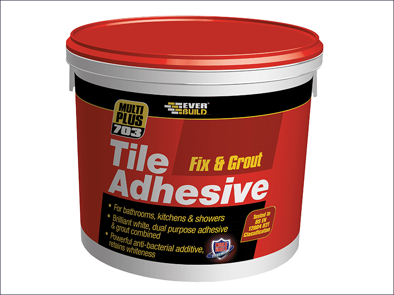 Everbuild 703 Ready Mixed Fix & Grout Tile Adhesive - 750g