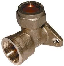 15mm x 1/2" Compression Wallplate Elbow