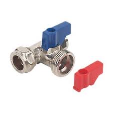 15mm Chrome Tee to 3/4" Washing Machine Tap