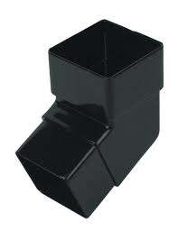 65mm Square Downpipe 112' Downpipe Bend - Black