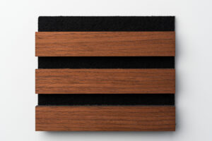 Acoustic Slatwall Wall Panelling 2400 x 600 x 21mm - Mahogany