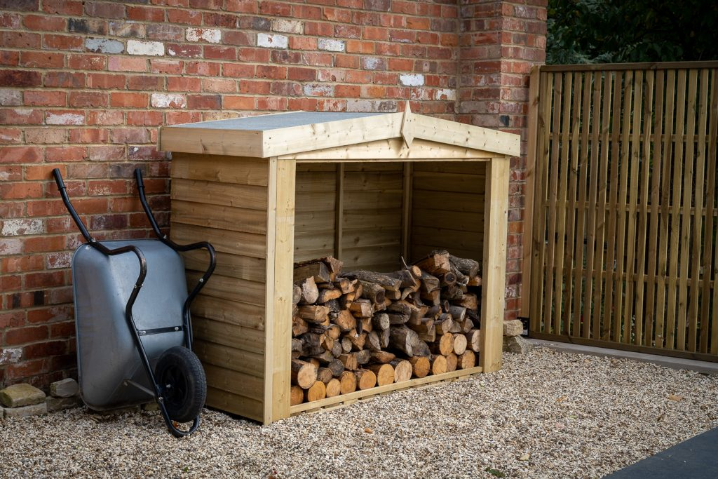 Forest Garden DTS Overlap Presssure Treated Apex Log Store 