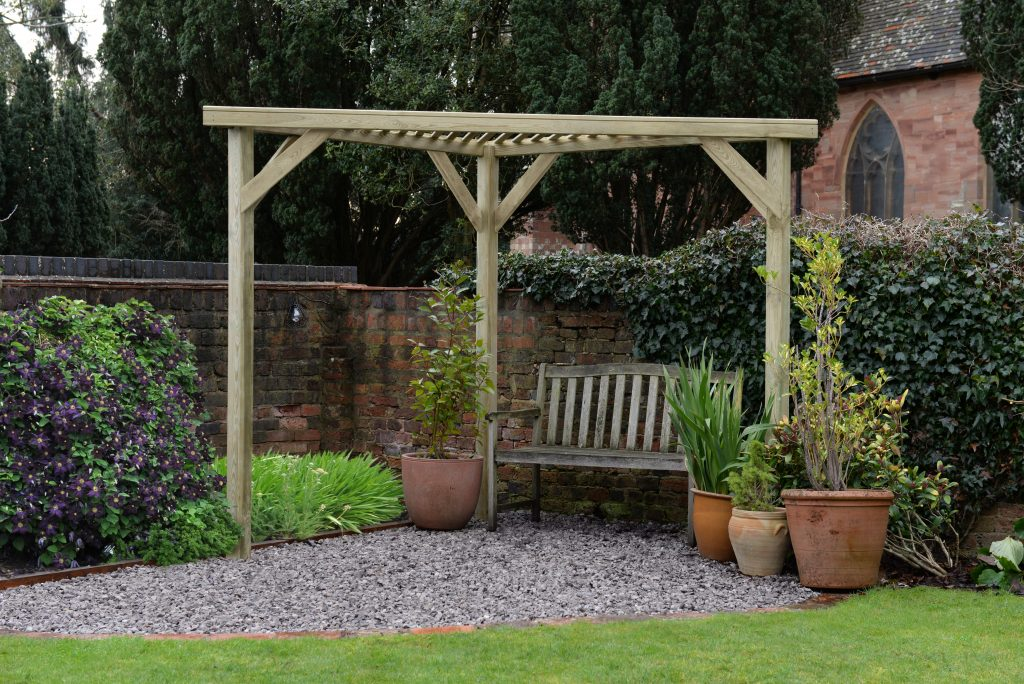 Forest Garden DTS Slatted Corner Pergola 