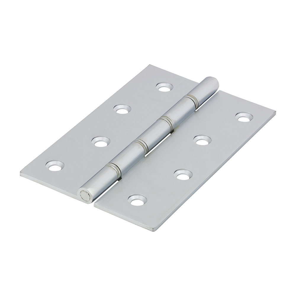 Timco Double Steel Washered Butt Hinge Solid Brass 76 x 50mm - Satin Chrome (Pack of 2)