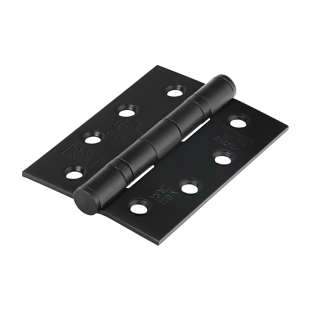 Timco Grade 13 Ball Bearing Fire Door Hinges 101 x 76mm - Epoxy Black (Pack of 2)