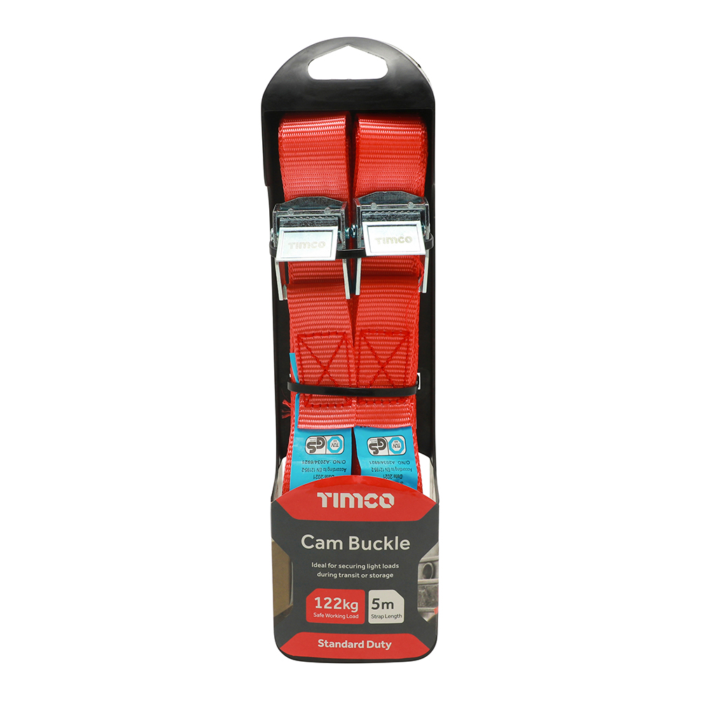 Timco Cam Buckles - 5m x 25mm (Pack of 2)