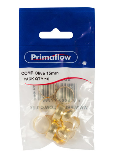 Pre-Packed Compression Olive 15mm (Pack of 10)