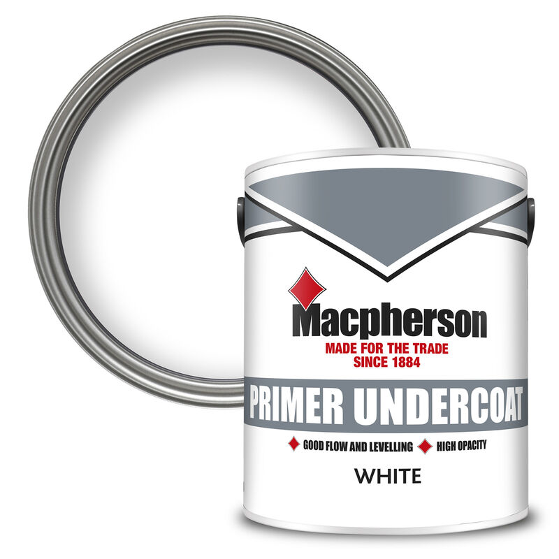 Macpherson Paint Primer Undercoat (Solvent/oil based) - White - 5L
