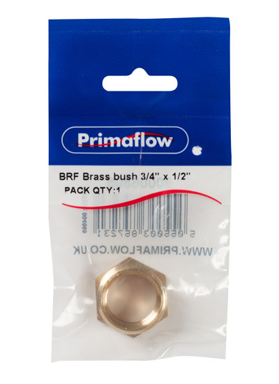Pre-Packed BRF Brass bush 3/4" x 1/2" (Pack of 1)