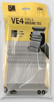 HANDY PACK (BAG OF 50) Type 4 250mm Stainless Steel Wall Ties (For 100-125mm Cavity)