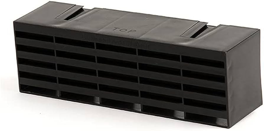 Combination 9" x 3" Plastic PVC Airbrick (1201AB) - Black 