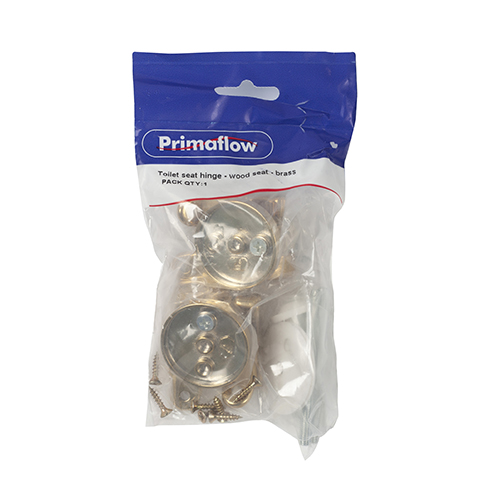 Pre-Packed Toilet Seat Hinge - Wood Seat - Brass