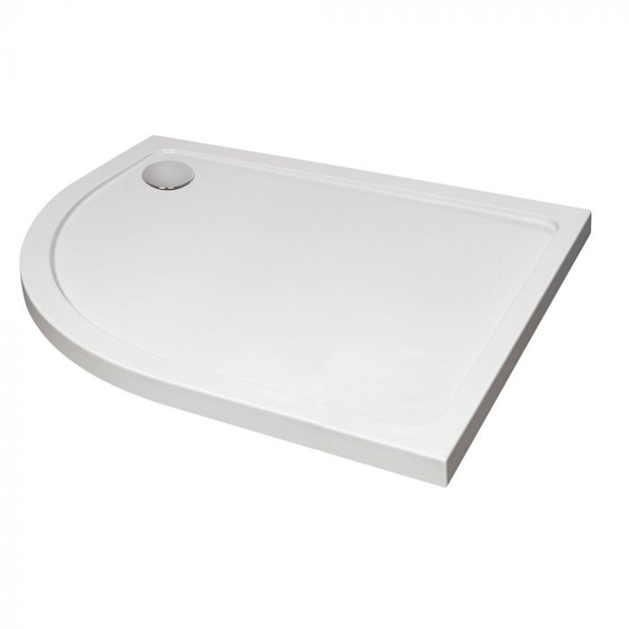 K-Vit 1200 x 900mm Rh Offset Quad L/P Shower Tray (c/w Fast Flow Waste)
