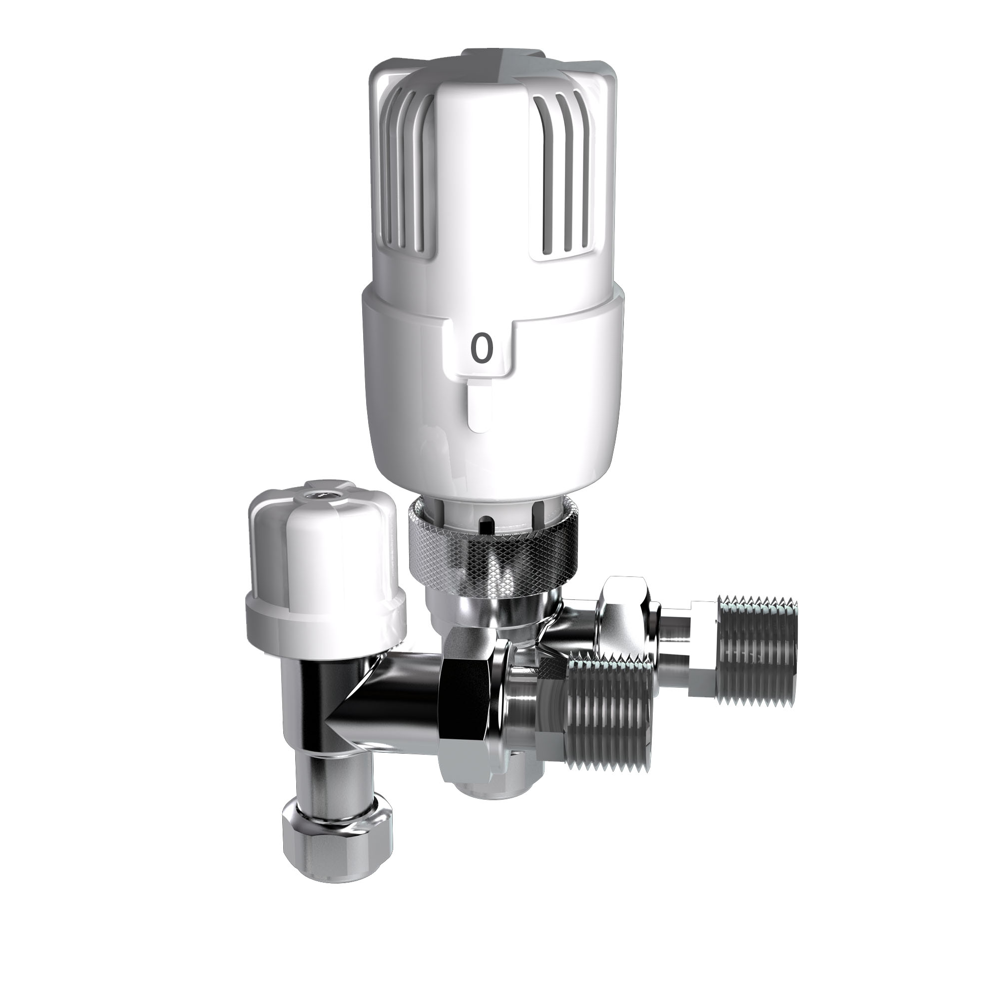 Inta i-Therm 8mm/10mm Angled TRV & i-Ten Lockshield Pack 108TWINA10