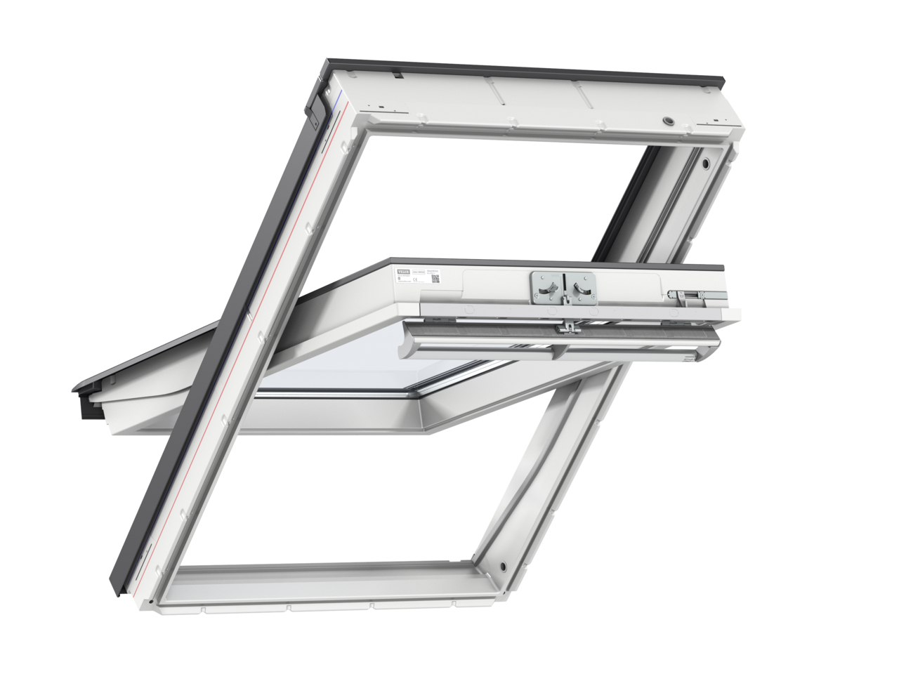 Velux GGU MK06 780 x 1180mm Centre Pivot 70QPane Roof Window - White Polyurethane