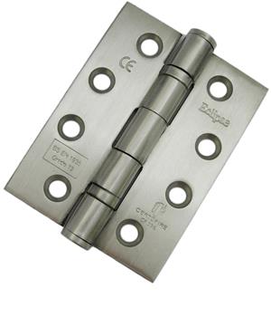 Dale 102x76x2.5mm Grade CE11 Ball Bearing Hinges (Pair) (w/ Screws) - Satin Stainless Steel