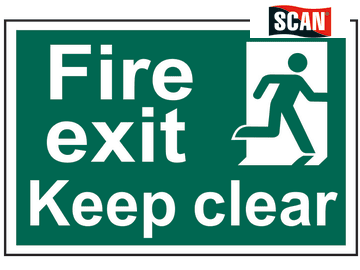Safety Sign - Fire exit Keep clear