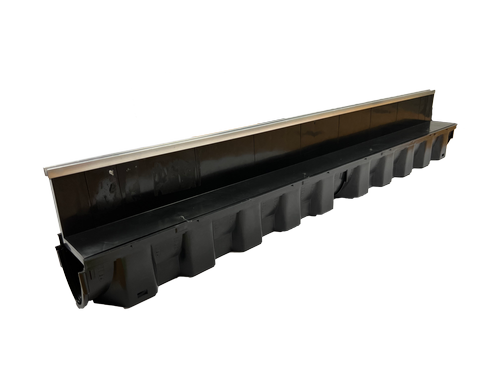 DekDrain Channel Drainage Slot Drain Metal Edge 1m (1000mmx96mmx174mm)