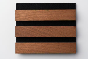 Acoustic Slatwall Wall Panelling 2400 x 600 x 21mm - Sapele