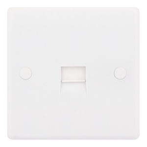 Selectric Smooth Secondary Telephone Communication Socket - 1 Gang