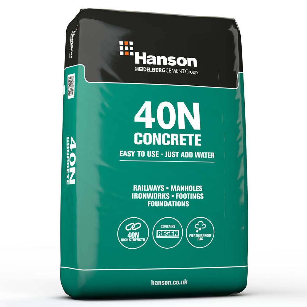 Hanson C32/40 40N Concrete (Pre-Mixed, Just Add Water) (20kg)