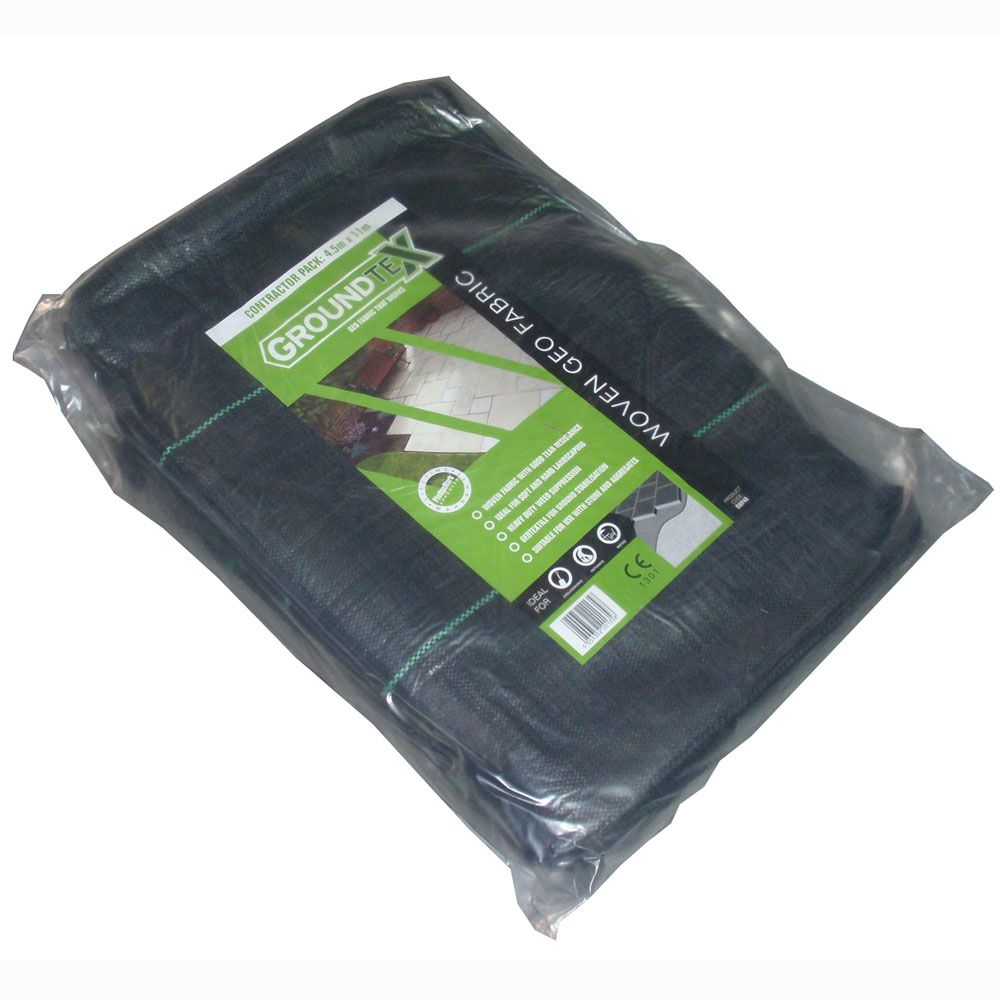 Geotextile (90) Woven RHYNO Soil Stabilisation GeoFabric Contractor Pack - 4.5 x 11m (50m2)