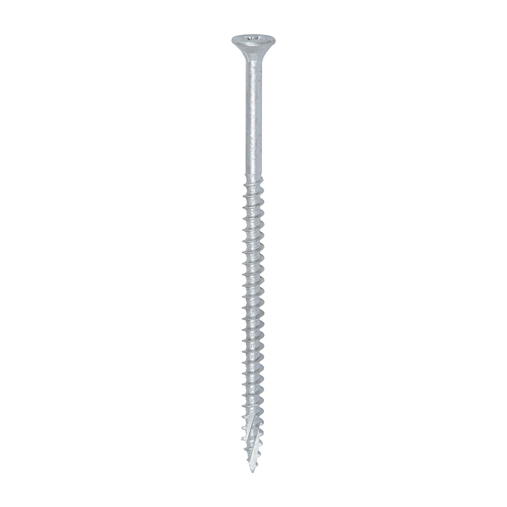 5.0 x 100mm C2 External Strong-Fix SILVER Multi-Purpose Advanced Woodscrews - PZ2 - Double Countersunk (Box of 100)