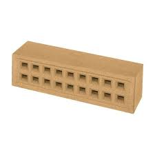 215 x 65mm Stoneware Clay Square Hole Airbrick - Buff/Yellow 