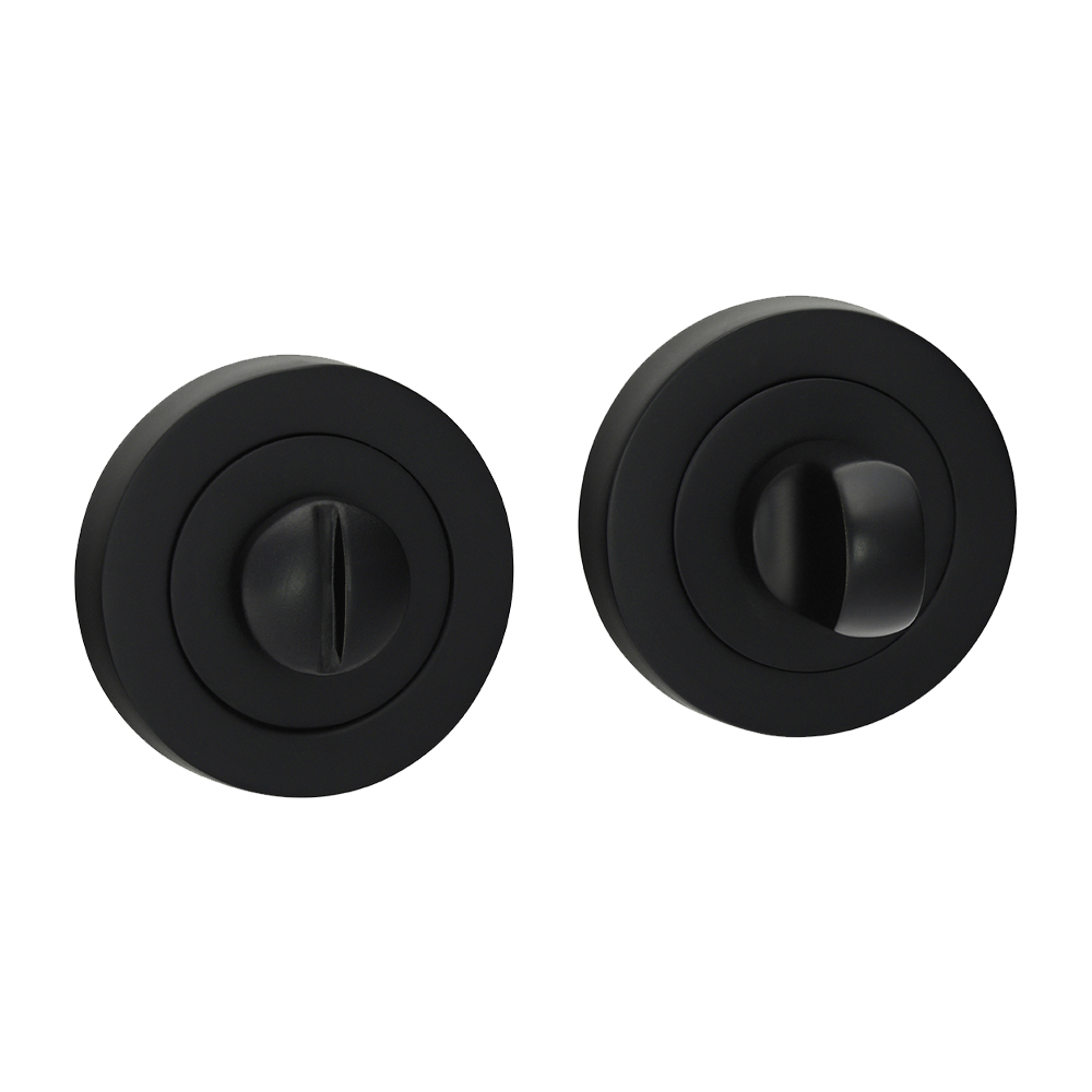 Timco Bathroom Thumb Turn And Release - Matt Black