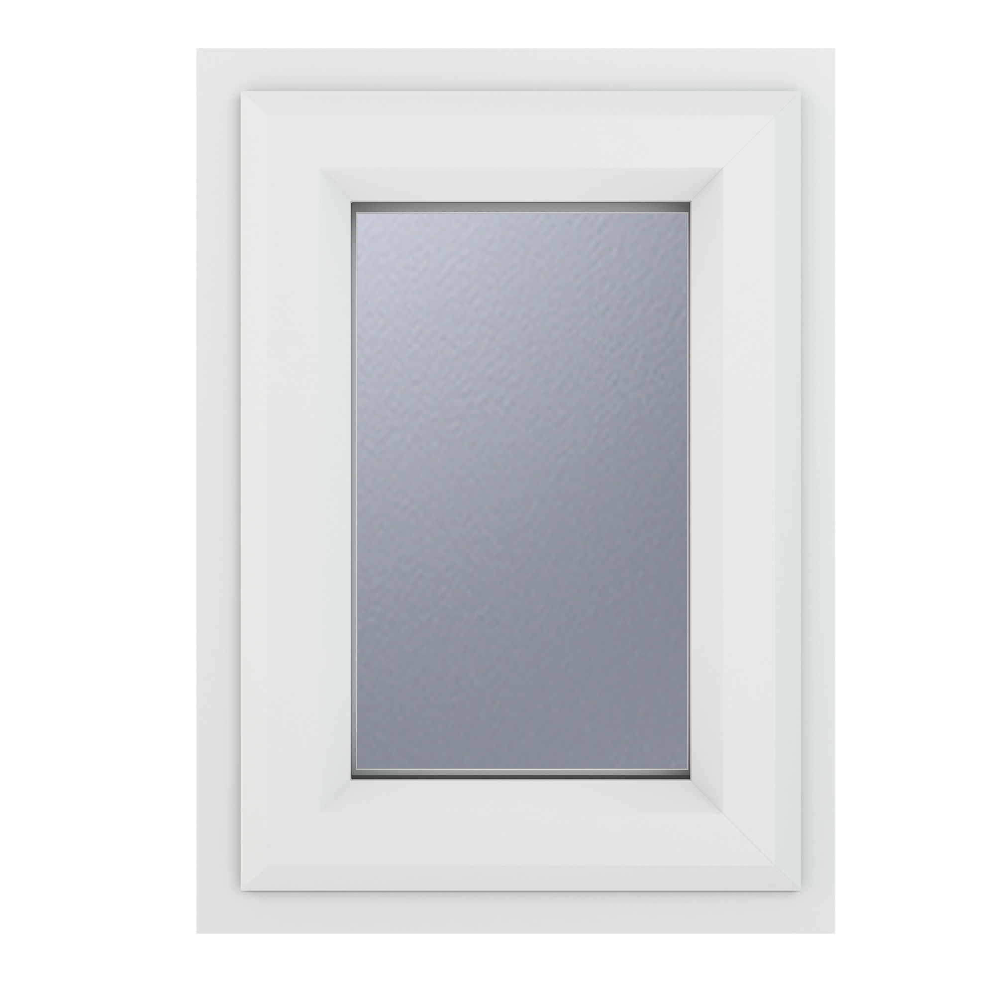Crystal uPVC Window White A Rated Top Opener 440mm x 610mm Obscure Glazing