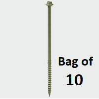 Timberfix Woodscrews: 6.7mm x 200mm (Pk 10)