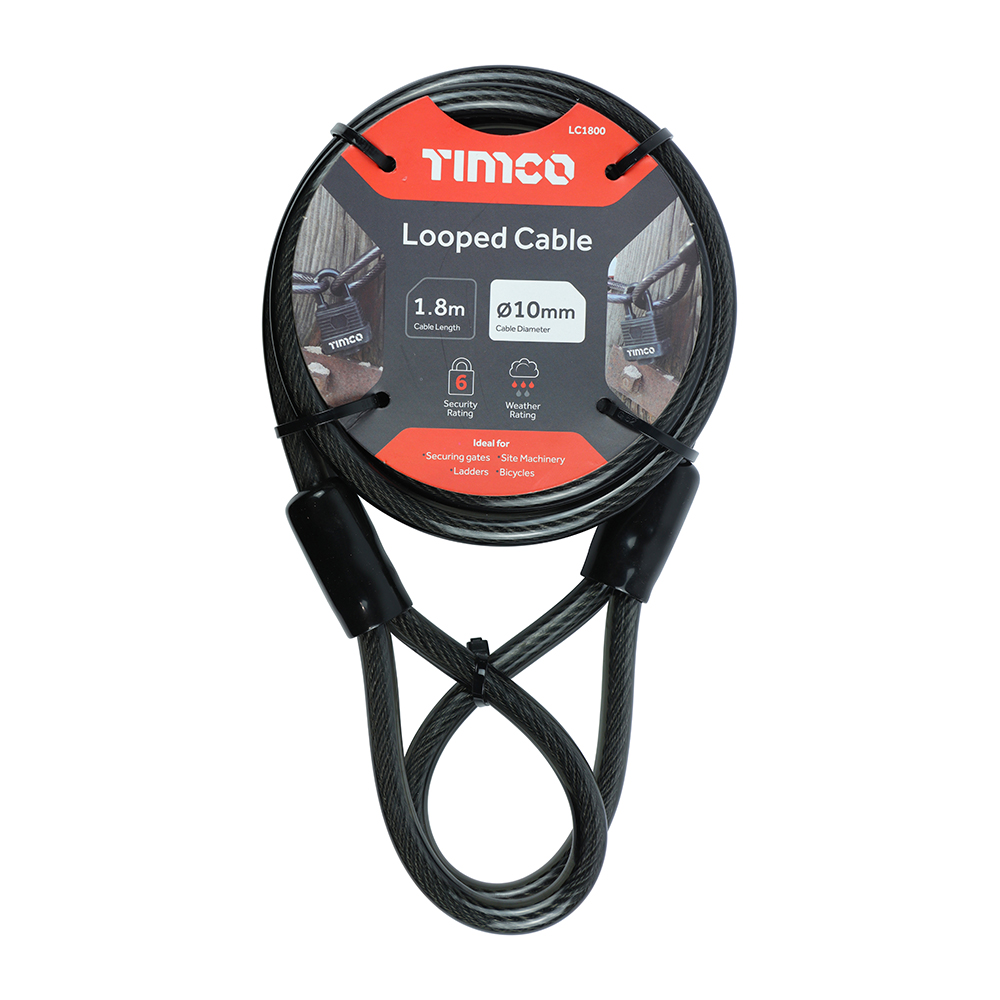 Timco Looped Security Cable (1.8m x 10mm)