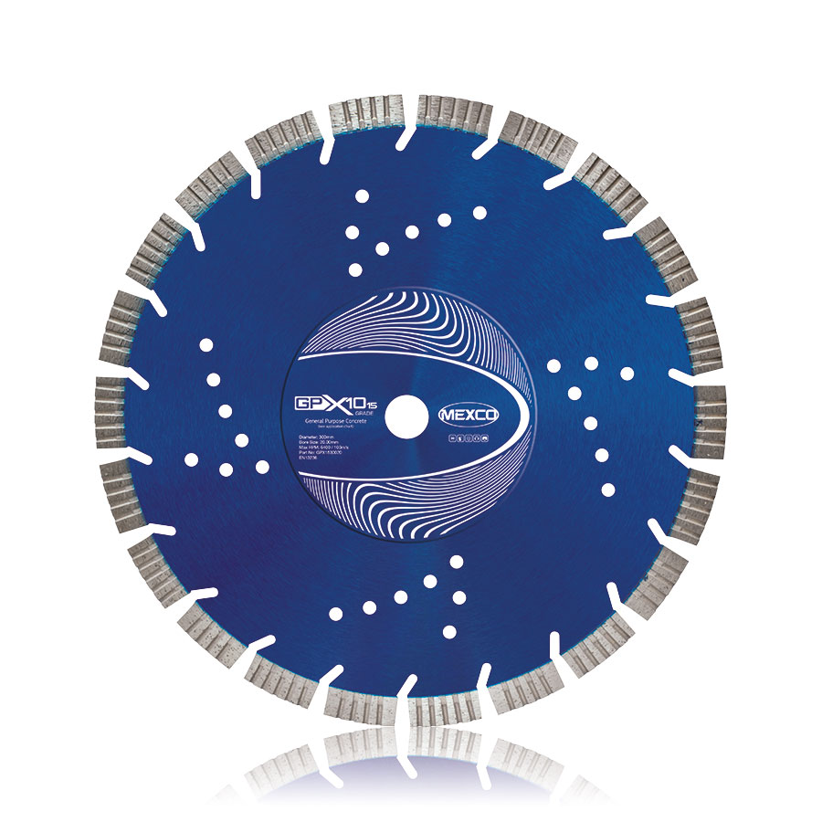 Mexco GPX10-8 General Purpose (8mm Sintered Segment) Contractor Diamond Blade - 115mm x 22.2mm