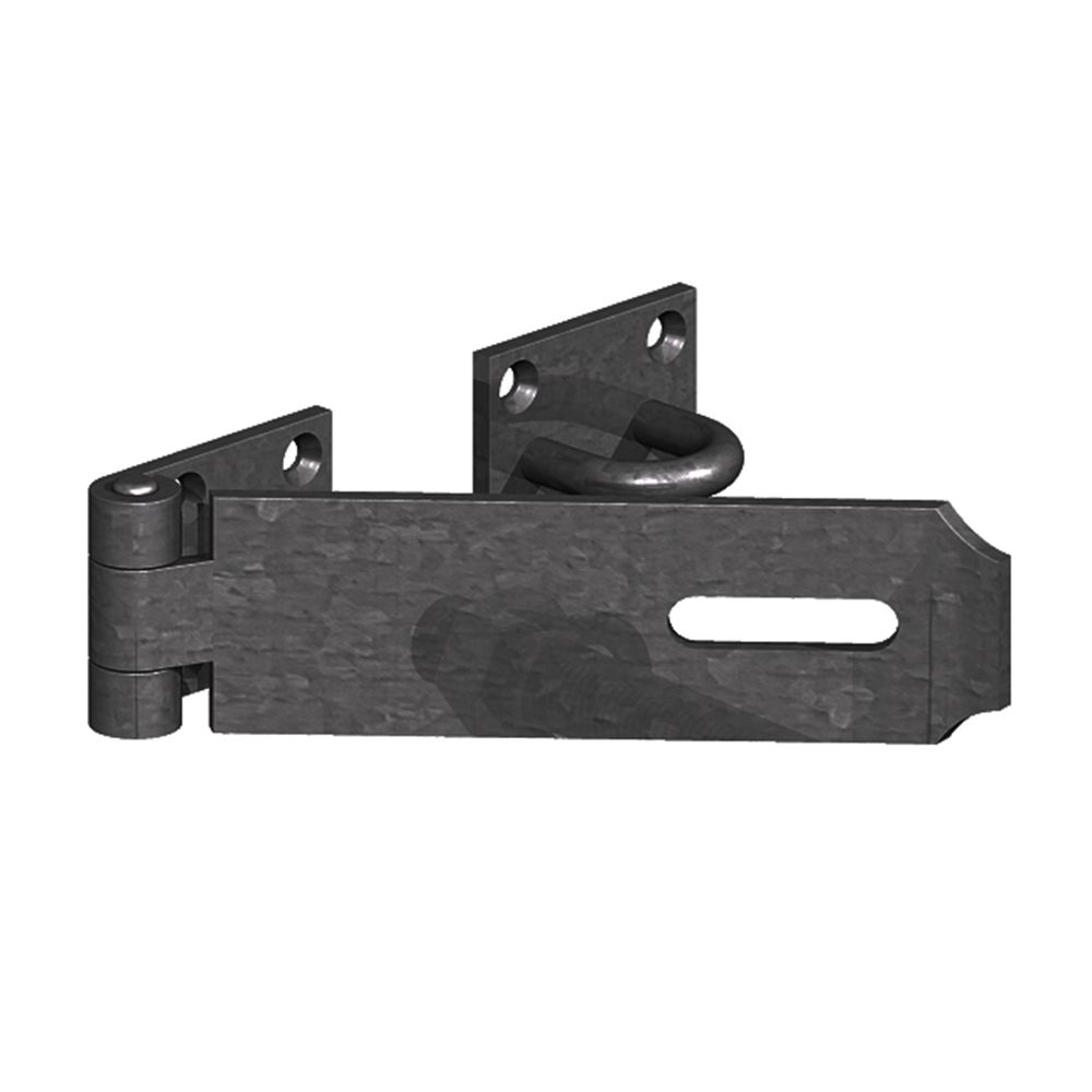 GateMate 180mm (7") Heavy Duty Saftey Hasp & Staple - Black