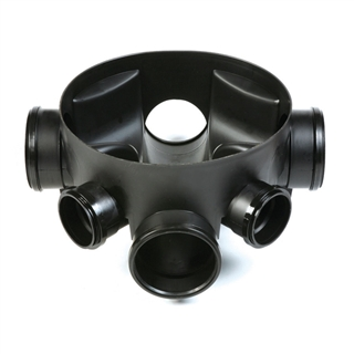 450mm Inspection Chamber Base: 3x 160mm & 2x 110mm Inlets