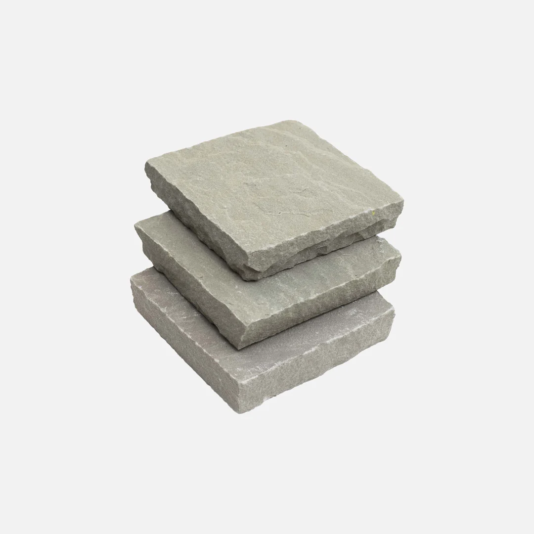 GlobalStone DTS 25-40mm 150x150mm Sandstone Pathway Setts - York Green (11.25m2)