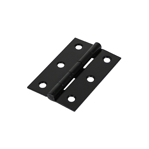 Timco Plain Fixed Pin Butt Hinge - Black - 75 x 50mm (Pack of 2)