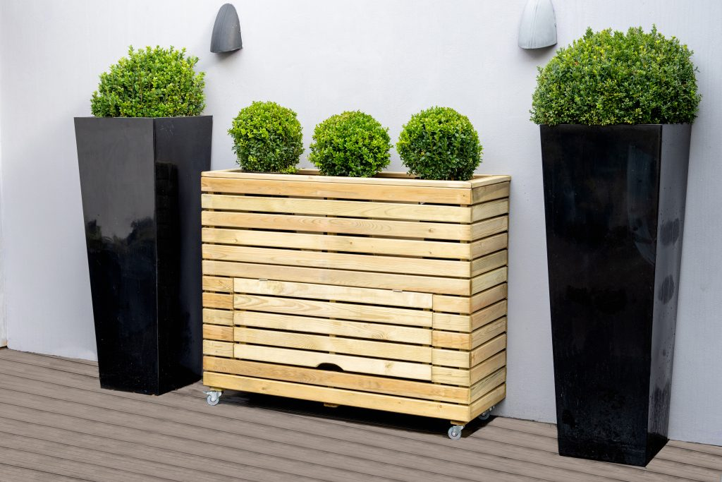 Forest Garden DTS Linear Planter - Tall with Wheels 