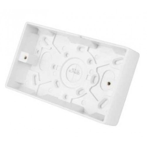 Selectric Smooth Surface Patress Box - 25mm - 2 Gang