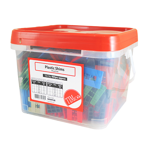 Timco Assorted Plastic Horseshoe Shims (Tub of 400 Mixed 1-6mm)
